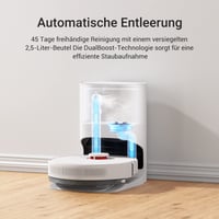 Robotický vysávač Dreame D10 Plus s automatickým vyprázdňovaním, LiDAR navigáciou, sacím výkonom 4000 Pa, 170-minútovou výdržou batérie, WiFi, aplikáciou a podporou Alexa 5