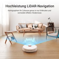Robotický vysávač Dreame D10 Plus s automatickým vyprázdňovaním, LiDAR navigáciou, sacím výkonom 4000 Pa, 170-minútovou výdržou batérie, WiFi, aplikáciou a podporou Alexa 6