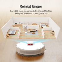 Robotický vysávač Dreame D10 Plus s automatickým vyprázdňovaním, LiDAR navigáciou, sacím výkonom 4000 Pa, 170-minútovou výdržou batérie, WiFi, aplikáciou a podporou Alexa 9