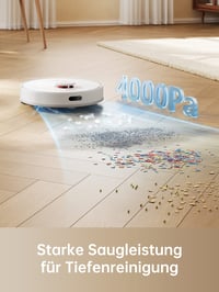 Robot aspirator cu funcție de mop Dreame D9 Max, 4000Pa, navigație LDS, recipient de praf de 570ml, autonomie de 150 de minute, mapare pe mai multe niveluri, aplicație și Alexa 3