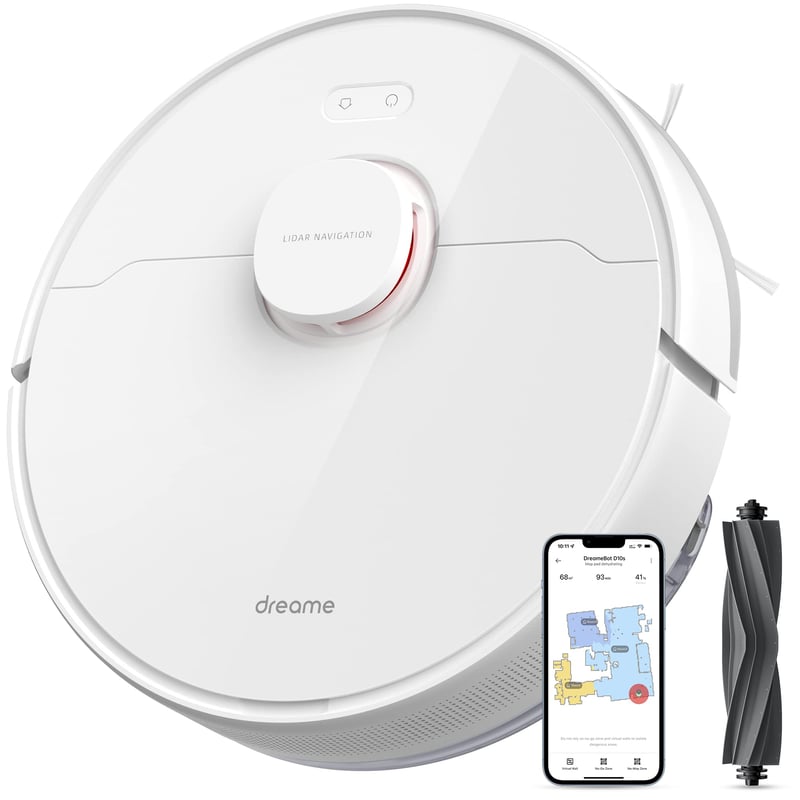 Dreame DreameBot D10s Robot Porszívó és Felmosó LDS Navigációval, 5000 Pa Szívóerő, 280 perces Üzemidő, App Vezérlés