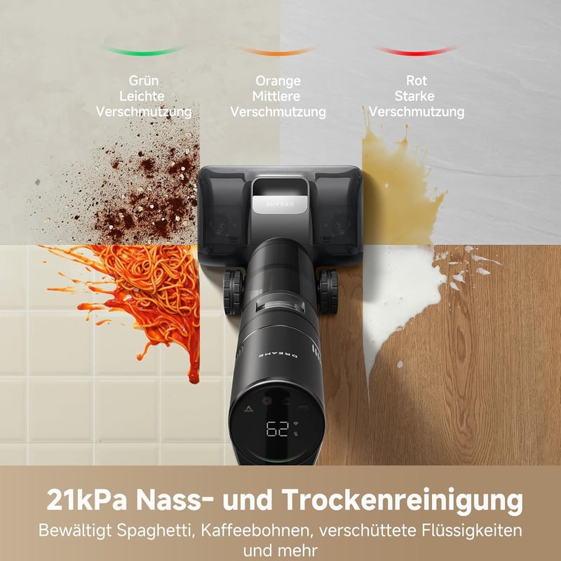 Dreame H15 Pro nedves-száraz robotporszívó, 21000 Pa szívóerő, öntisztító funkció