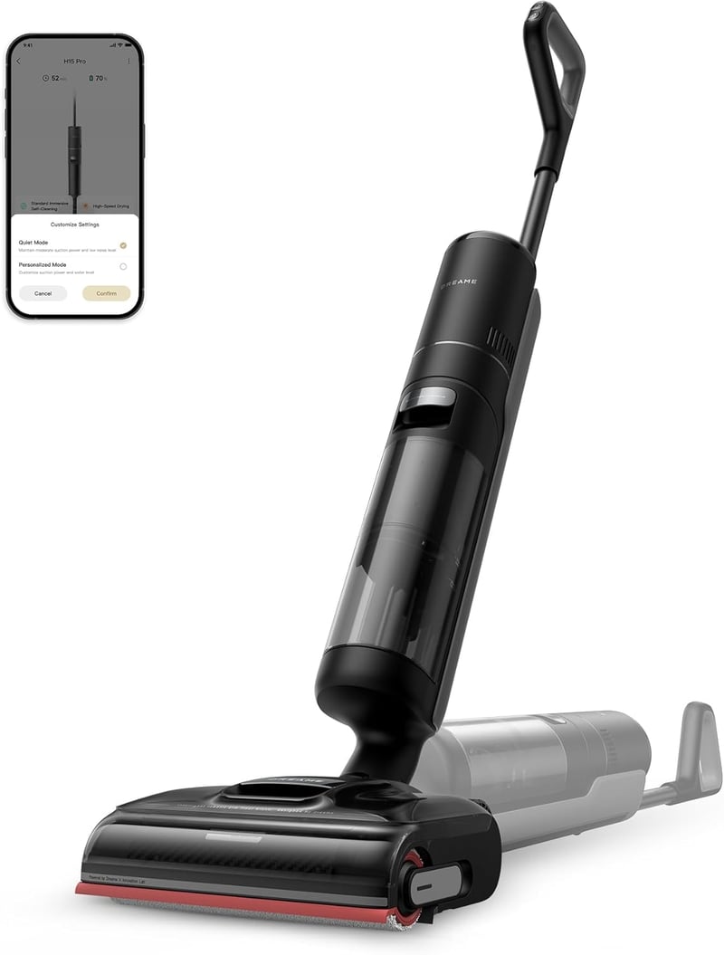 Dreame H15 Pro nedves-száraz robotporszívó, 21000 Pa szívóerő, öntisztító funkció