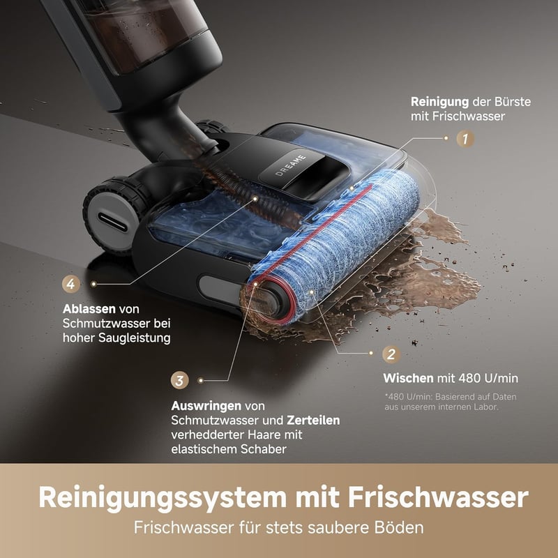Dreame H15 Pro nedves-száraz robotporszívó, 21000 Pa szívóerő, öntisztító funkció