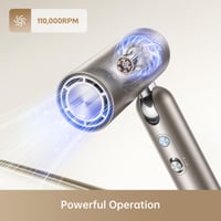 Uscător de păr Dreame Hair Gleam, 110.000 RPM, debit de aer 65 m/s, 200 de milioane de ioni negativi, control al temperaturii și al fluxului de aer, 330 g, gri 3