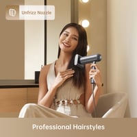 Uscător de păr Dreame Hair Gleam, 110.000 RPM, debit de aer 65 m/s, 200 de milioane de ioni negativi, control al temperaturii și al fluxului de aer, 330 g, gri 4