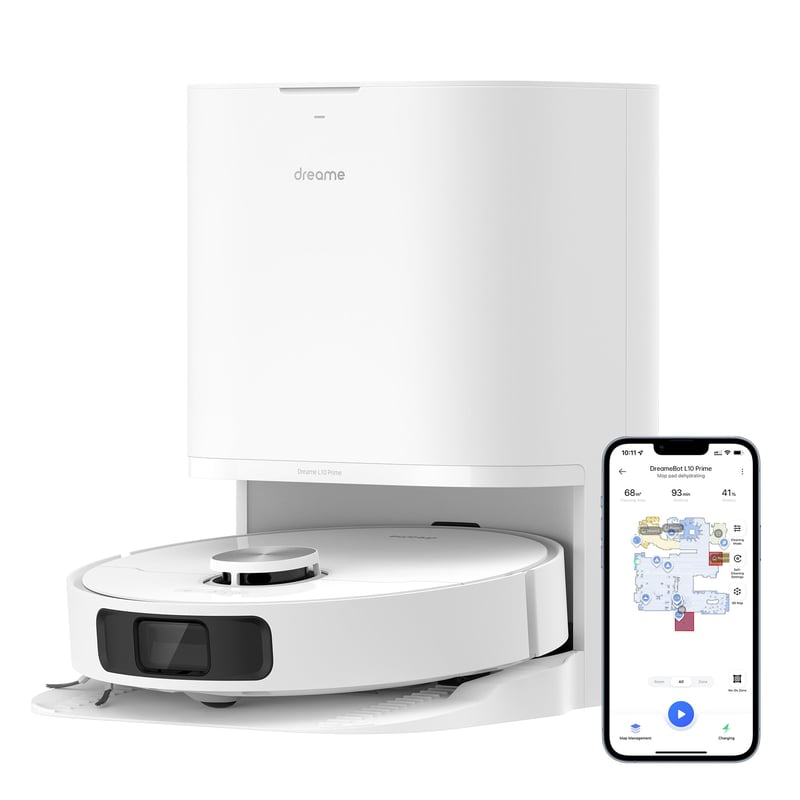 Robotický vysávač a mop Dreame L10 Prime – sací výkon 4000 Pa, zdvih mopu 7 mm, samočistenie mopu, LDS navigácia, 3D mapovanie, WiFi/aplikácia