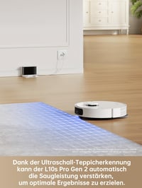 Robotický vysávač a mop Dreame L10s Pro Gen 2, sací výkon 7000 Pa, systém mopovania DuoScrub, automatické zdvíhanie mopu, ultrazvuková detekcia kobercov, zvieracie chlpy 6