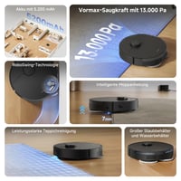 Robotický vysávač a mop Dreame L10s Pro Gen 3, sací výkon 13 000 Pa, technológia DuoScrub 10