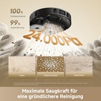 Robotický vysávač a mop Dreame L40 Ultra, sací výkon 24 000 Pa, automatické vyprázdňovanie nádoby na prach, dvojitý systém proti zamotávaniu, zdvih mopu 10,5 mm, fe 5