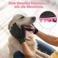 Mănușă de îngrijire a blănii pentru animale de companie Dreamil, 2 bucăți, roz, pentru câini și pisici, pentru blană scurtă și lungă, îndepărtare eficientă a părului, design cu cinci degete 3