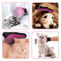 Mănușă de îngrijire a blănii pentru animale de companie Dreamil, 2 bucăți, roz, pentru câini și pisici, pentru blană scurtă și lungă, îndepărtare eficientă a părului, design cu cinci degete 7