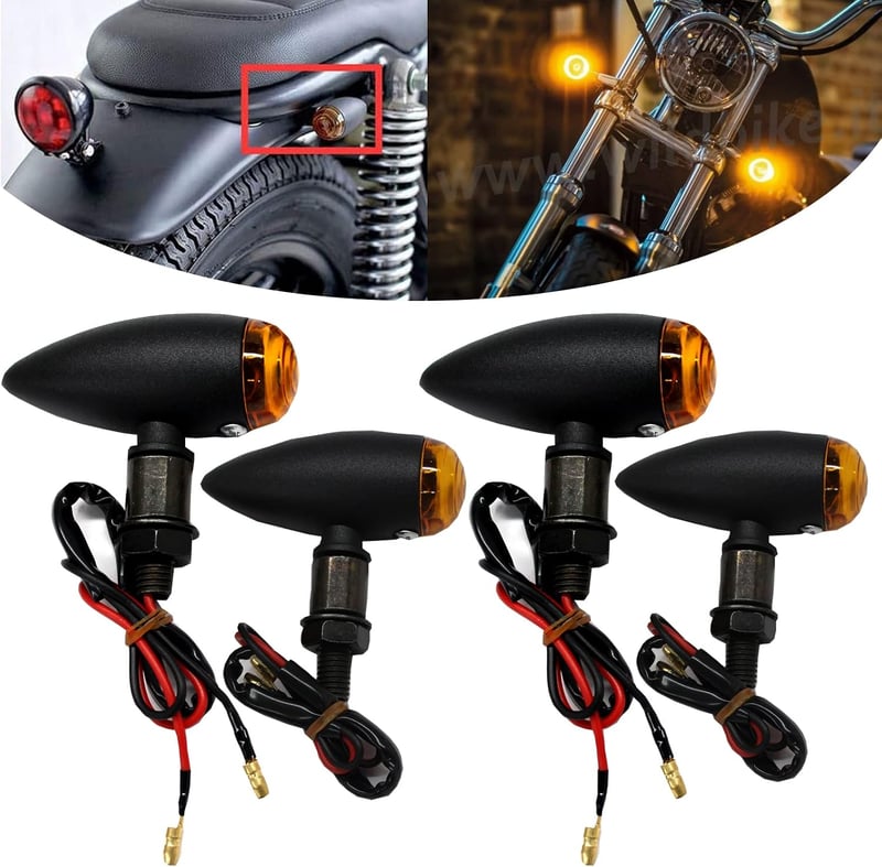 DREAMIZER 4db Motorkerékpár Irányjelző Lámpa Első Hátsó Vízálló Univerzális