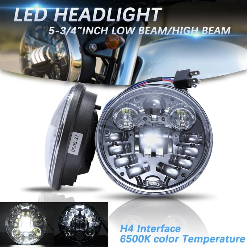 DREAMIZER 5.75" LED Fényszóró E-Jóváhagyott Nappali Menetfény Harley Dyna Softail Sportster