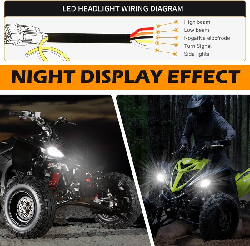 DREAMIZER 64W LED Motorkerékpár Fényszóró Yamaha Raptor 700 YFZ 450 Wolverine