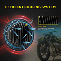 DREAMIZER 7 Hüvelykes Motorkerékpár Fényszóró Fehér DRL Angel Eye Sárga Irányjelzővel 6