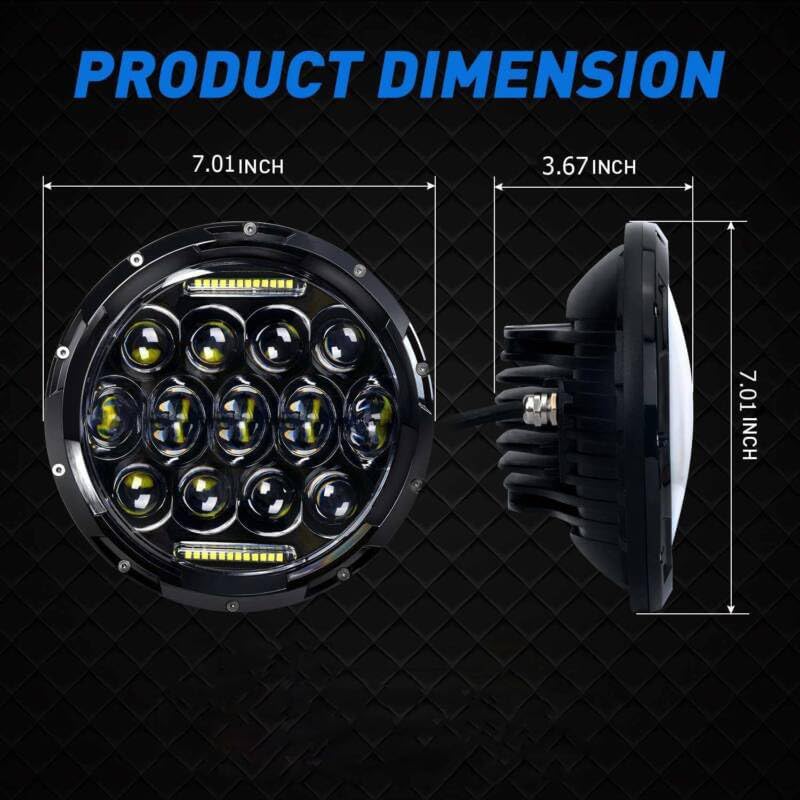 DREAMIZER 7 Inch LED Motoros Fényszóró E-Jóváhagyott Fehér Nappali Fény Angyal Szem Sárga Irányjelző Harley Road King Street Glide Softail E