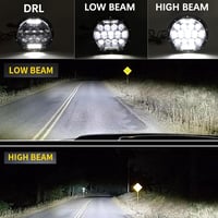 DREAMIZER 7 Inch LED Motoros Fényszóró E-Jóváhagyott Fehér Nappali Fény Angyal Szem Sárga Irányjelző Harley Road King Street Glide Softail E 2