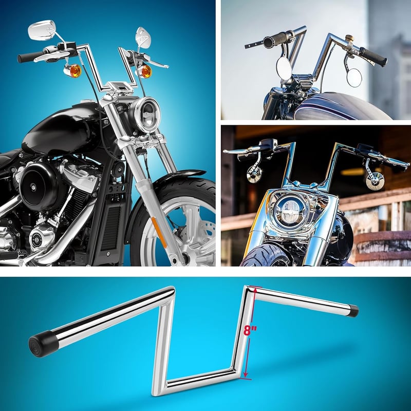DREAMIZER 8 hüvelykes felrögzítésű Z kormány 1 colos kormányszár Univerzális motorkormány Harley Yamaha Suzuki Kawasaki MT09 MT07 Cruiser To