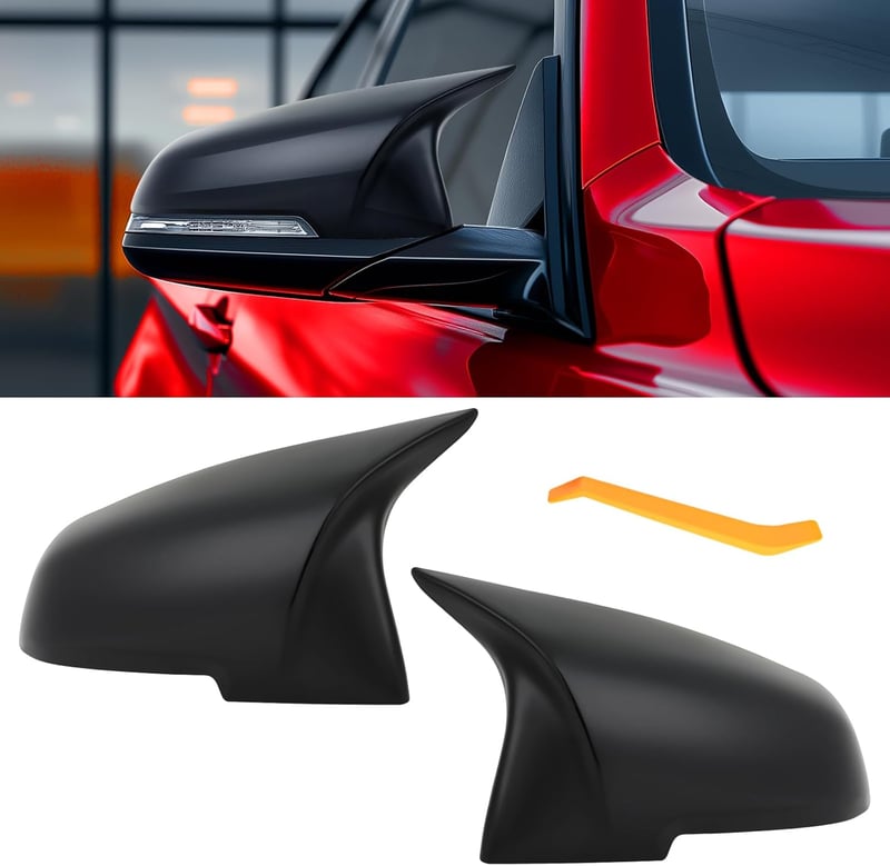 DREAMIZER autó tükör sapka fekete BMW 1 2 3 4 sorozat F20 F30 X1 kompatibilis