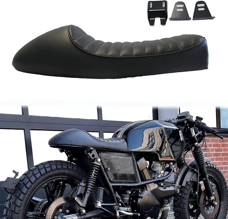 DREAMIZER Cafe Racer Motoros Nyereg Fekete Vintage Humpback Ülés CG125 CB400 CB500 CB750 SR400