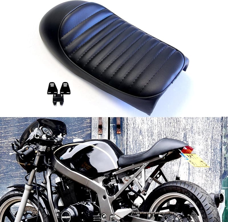 DREAMIZER Cafe Racer Motoros Nyereg Fekete Vintage Humpback Ülés CG125 CB400 CB500 CB750 SR400