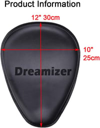 DREAMIZER Fekete Bobber Motoros Szóló Ülés Rugós Rögzítőlappal - Sportster XL883 1200 48 Chopper Custom Motorokhoz Kompatibilis 4