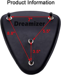 DREAMIZER Fekete Bobber Motoros Szóló Ülés Rugós Rögzítőlappal - Sportster XL883 1200 48 Chopper Custom Motorokhoz Kompatibilis 5