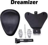 DREAMIZER Fekete Bobber Motoros Szóló Ülés Rugós Rögzítőlappal - Sportster XL883 1200 48 Chopper Custom Motorokhoz Kompatibilis 6