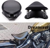 DREAMIZER Fekete Bobber Motoros Szóló Ülés Rugós Rögzítőlappal - Sportster XL883 1200 48 Chopper Custom Motorokhoz Kompatibilis 3