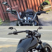 DREAMIZER Fekete Motorkerékpár Visszapillantó Tükör 10mm 8mm Harley Davidson 2