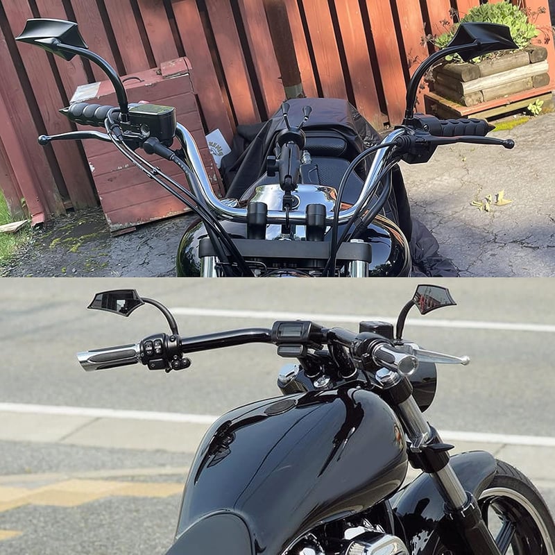 DREAMIZER Fekete Motorkerékpár Visszapillantó Tükör 10mm 8mm Harley Davidson