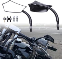 DREAMIZER Fekete Motorkerékpár Visszapillantó Tükör 10mm 8mm Harley Davidson 7