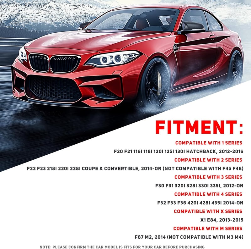 DREAMIZER Karbon Tükörborítás BMW Sorozatokhoz - Visszapillantó Tükör Burkolat F20 F30 F32 X1 E84 1-2-3-4 Széria Modellekhez
