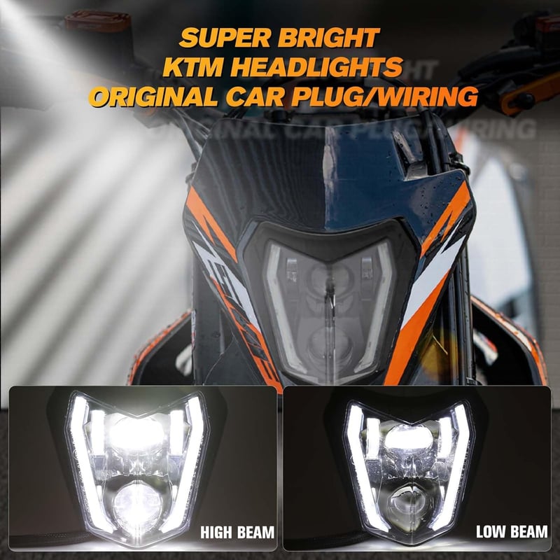 DREAMIZER Motorcycle LED Fényszóró E24 6500K Enduro ATV KTM Kompatibilis