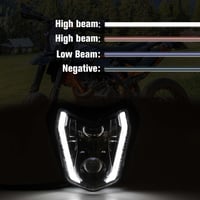 DREAMIZER Motorcycle LED Fényszóró E24 6500K Enduro ATV KTM Kompatibilis 4