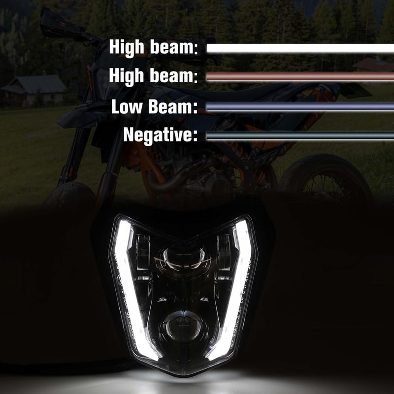 DREAMIZER Motorcycle LED Fényszóró E24 6500K Enduro ATV KTM Kompatibilis