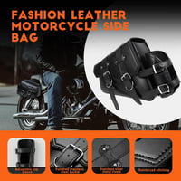 DREAMIZER Motorkerékpár Nyereg Táska Fekete PU Bőr Harley Sportster XL883 Softail Dyna V-Star Shadow 3