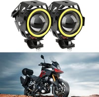 DREAMIZER Motoros Első Fényszóró Angyal Szem DRL Világítással - 12/24V Vízálló Ködlámpa R1200GS Kompatibilis ATV UTV Terepjárókhoz 9