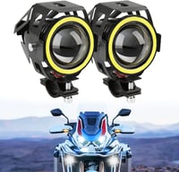 DREAMIZER Motoros Első Fényszóró Angyal Szem DRL Világítással - 12/24V Vízálló Ködlámpa R1200GS Kompatibilis ATV UTV Terepjárókhoz 1