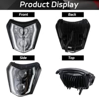 DREAMIZER Motoros Fényszóró E24 6500K Nappali Menetfénnyel - Vízálló Első Lámpa Enduro, Motocross, Supermoto Motorokhoz, Kompatibilis XCF XC 7