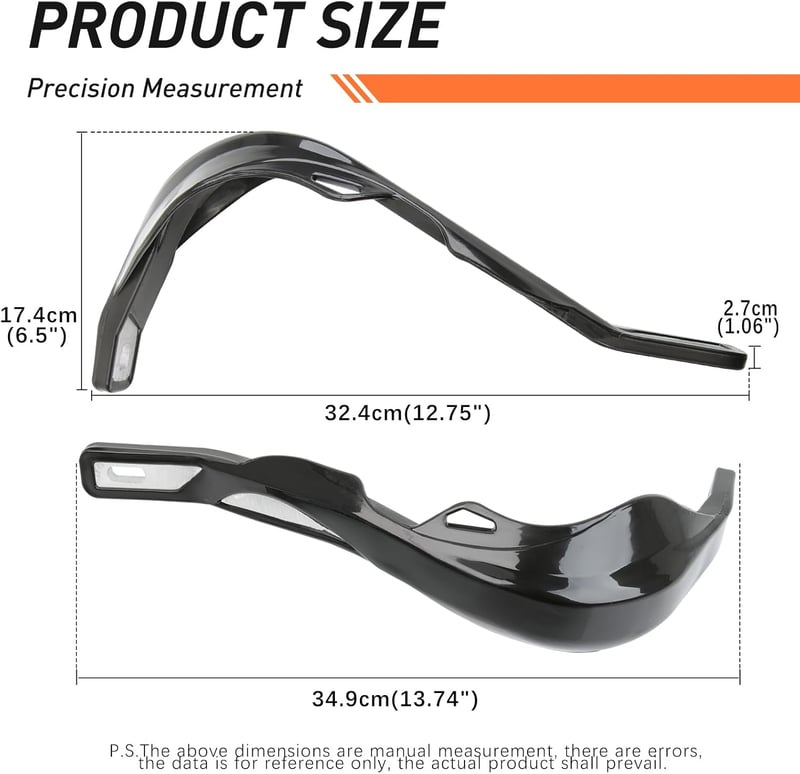DREAMIZER Univerzális Kormányvédő Motocross Motorokhoz, 7/8" és 1-1/8" Méretben, Alumínium Anyagból, Sur Ron Kompatibilis, Fekete