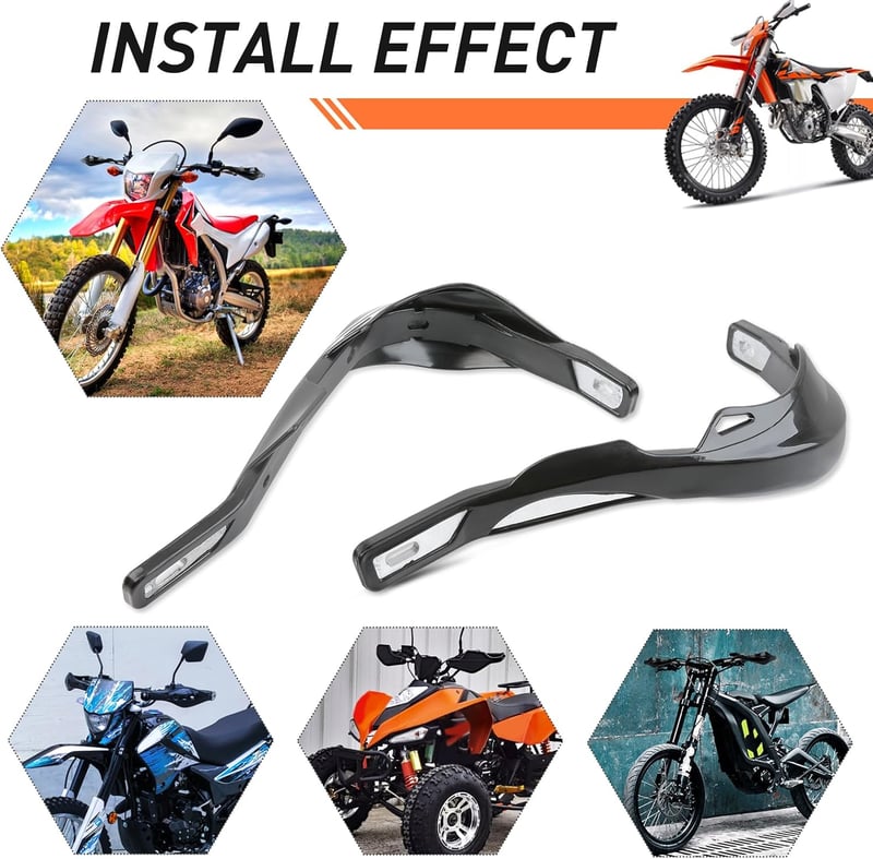 DREAMIZER Univerzális Kormányvédő Motocross Motorokhoz, 7/8" és 1-1/8" Méretben, Alumínium Anyagból, Sur Ron Kompatibilis, Fekete