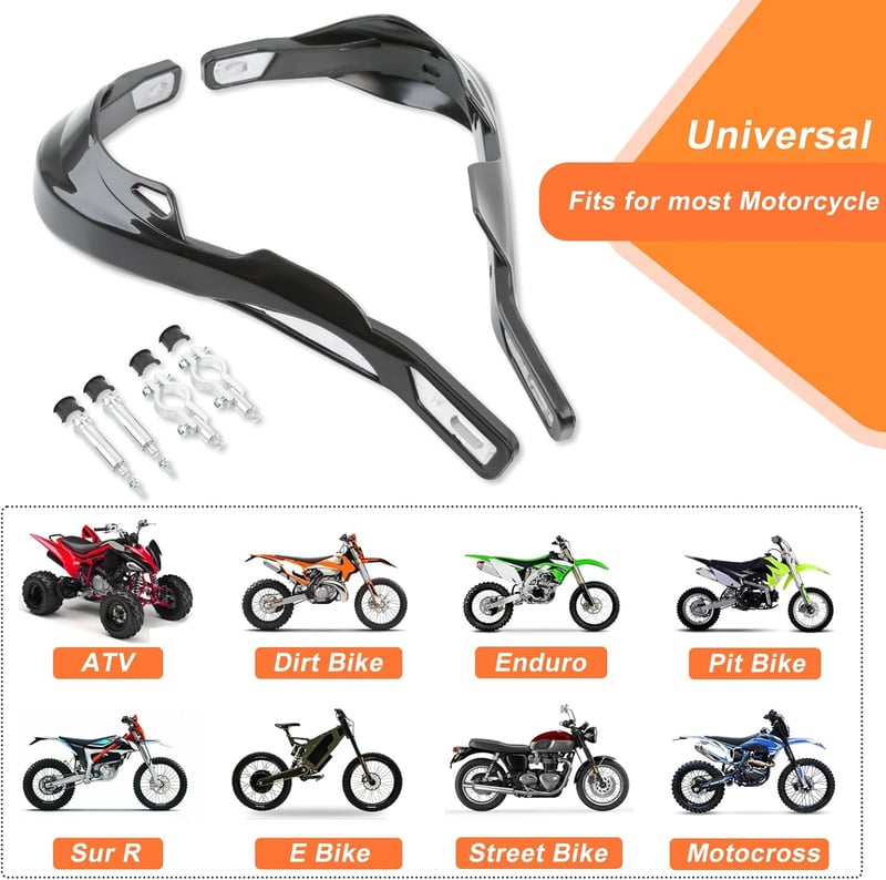 DREAMIZER Univerzális Kormányvédő Motocross Motorokhoz, 7/8" és 1-1/8" Méretben, Alumínium Anyagból, Sur Ron Kompatibilis, Fekete