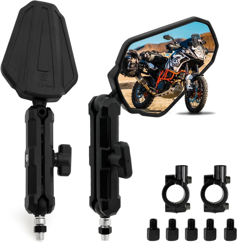 DREAMIZER Univerzális Motorkerékpár Visszapillantó Tükör 8-10mm Csavaros Rögzítéshez