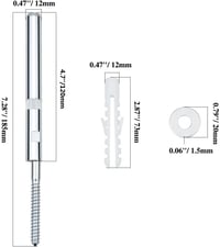 Dreamtop rejtett lebegőpolc tartókonzol 185 mm - 4 db 2