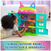 DreamWorks Gabby's Dollhouse set de joacă casă de păpuși Purrfect Party cu 15 piese, design curcubeu, peste 60 cm, cu figurină Gabby și mobilier 4
