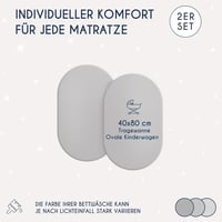 Dreamzie 2 db Gumis Lepedő 40x80 cm Szürke Pamut Jersey - 40 x 80 - 40 x 80 cm, Gray 2