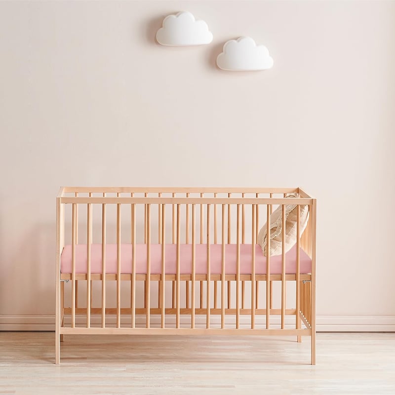 Dreamzie 2 db Gumis Lepedő 40x90 cm Rózsaszín Pamut Jersey