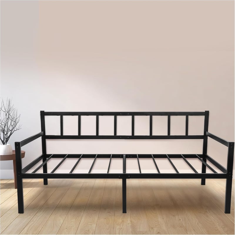 Dreamzie Day Bed fém kanapéágy - fekete - 92x202 cm